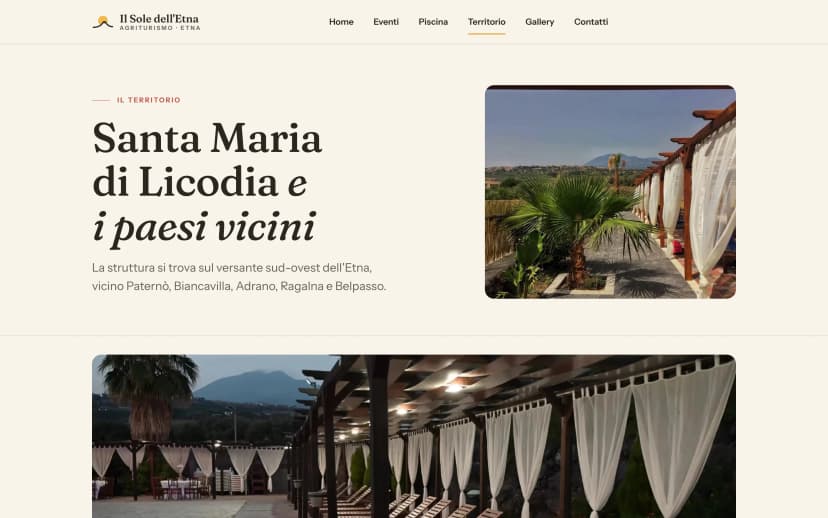 Pagina del territorio: «Santa Maria di Licodia e i paesi vicini», con la foto del pergolato